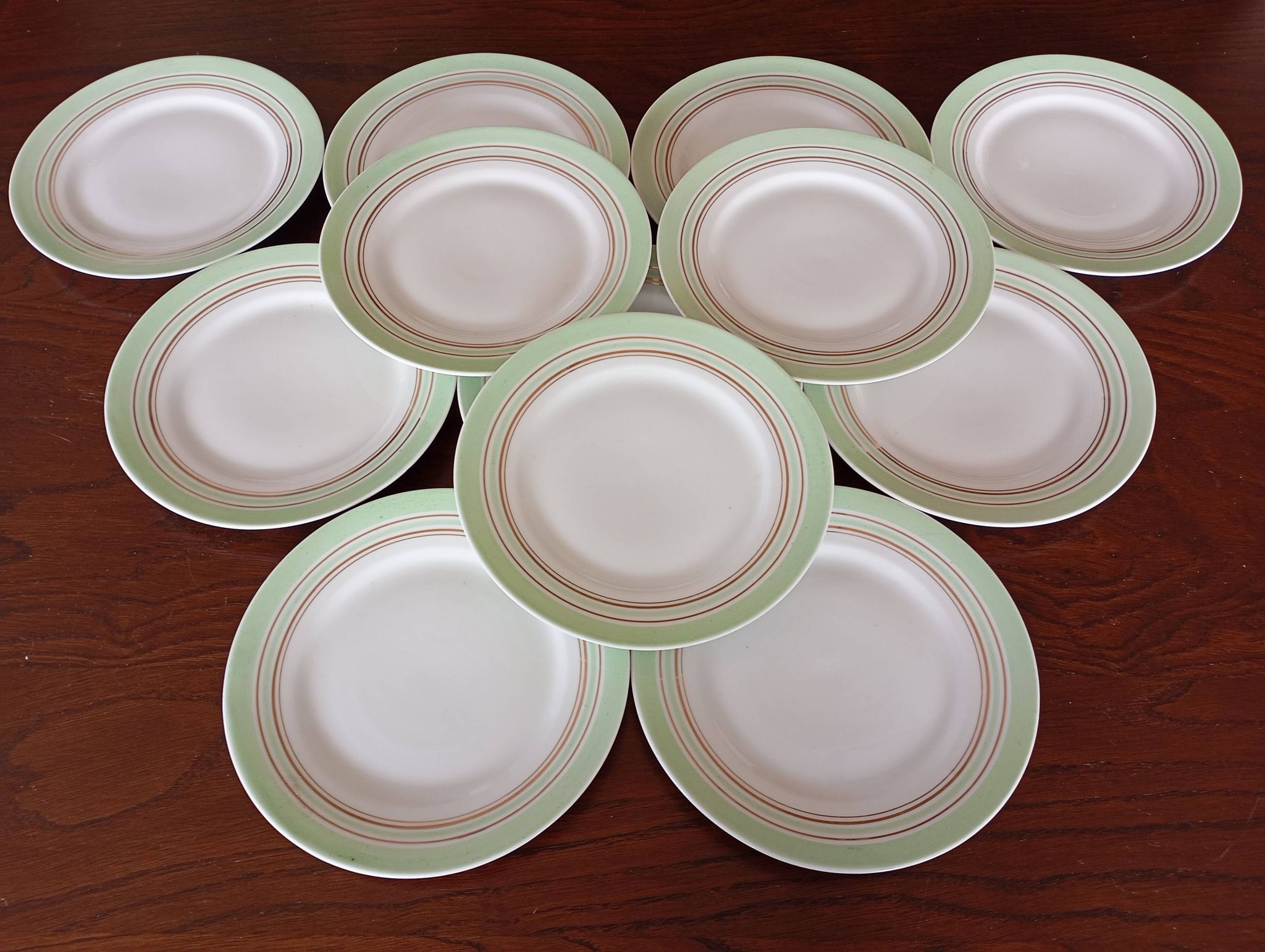 12 assiettes à dessert Descotte Reboisson & Barranger (D.R.B.) Limoges