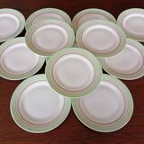 12 assiettes à dessert Descotte Reboisson & Barranger (D.R.B.) Limoges