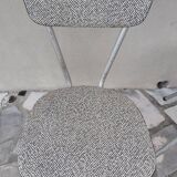 Pair of faux leather and metal chairs, 1950s-60s