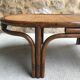 Oval rattan coffee table