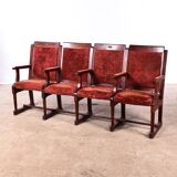 Velvet theater seat folding