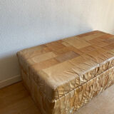 Banc pouf coffre en cuir patchwork  De Sède