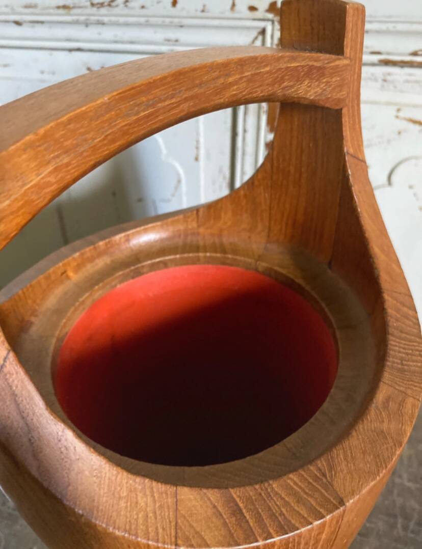 Jens Quistgaard, teak ice bucket from the 1960s.