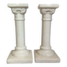 Pair of Greek column candlesticks