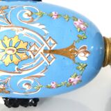 Lamp foot blue vase heads of fauna
