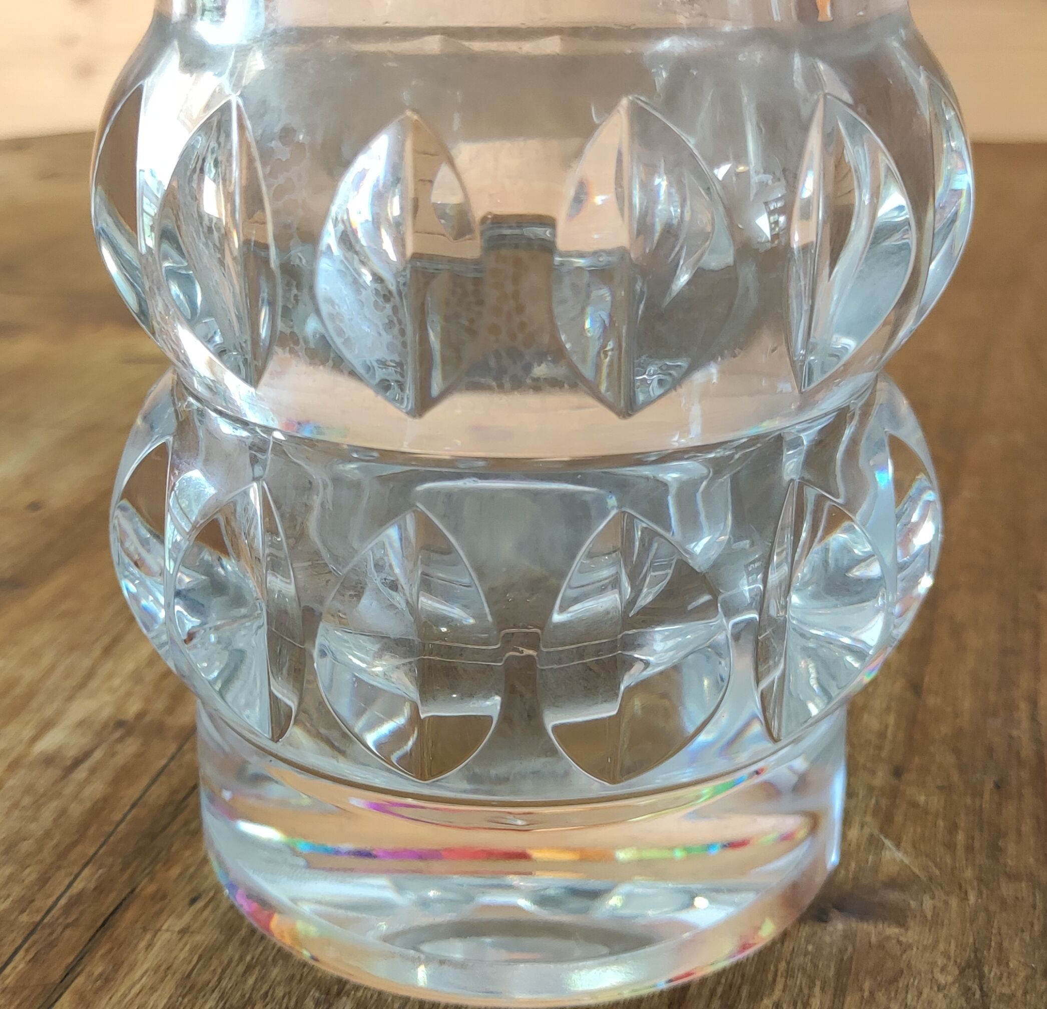 Large antique crystal decanter