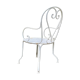 Fauteuil de jardin en fer forgé blanc
