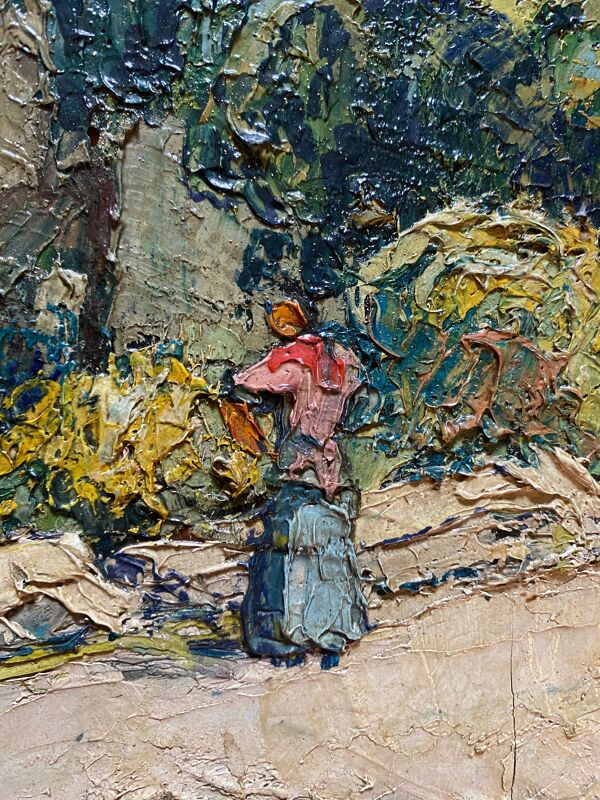 Tableau ''Vielles maisons à Cagne