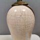 Table lamp in crackled ceramic with brass top, by Jenkin, 1970s.
