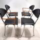 Ensemble de quatre chaises de salle à manger Coro par Luigi Origlia, 1980