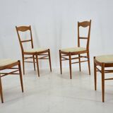 1970s set of 4 dining chairs by Drevotvar, Czechoslovakia