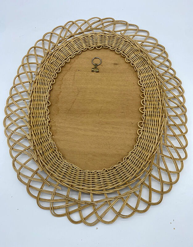 Rattan mirror