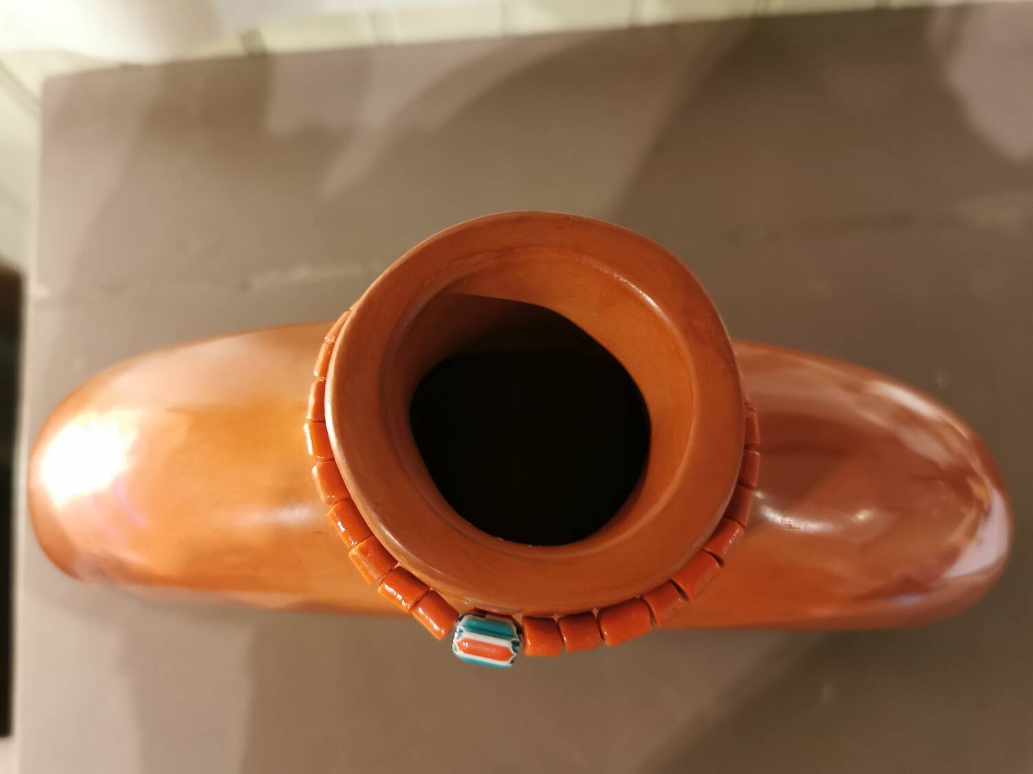 Ring-shaped vase Tadelakt Morocco