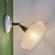 Vintage pink glass lampshade wall lamp