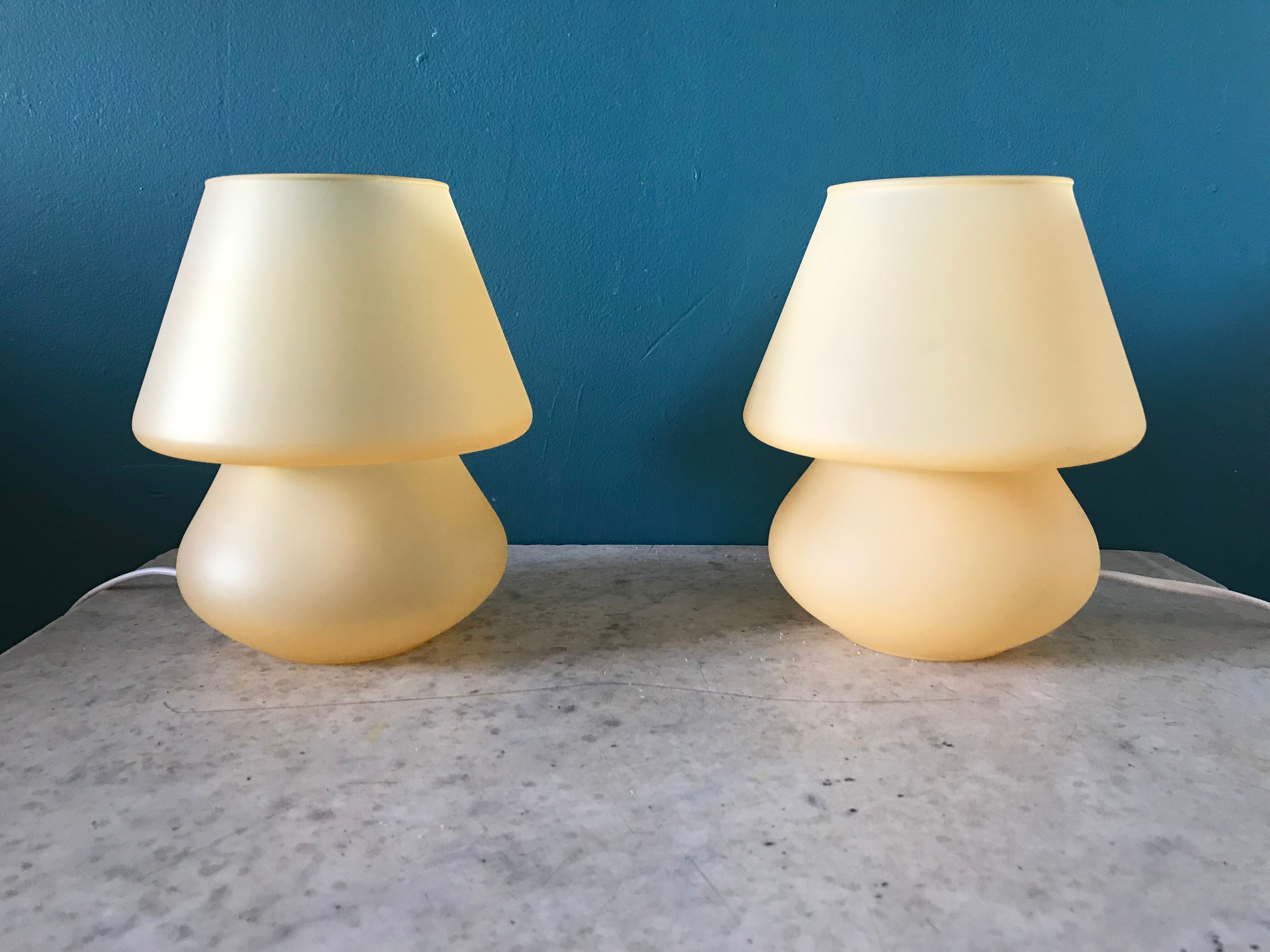 Pair of vintage bedside lamps