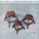 Wabi Sabi Nesting Tables, France, 1950s, Set of 3