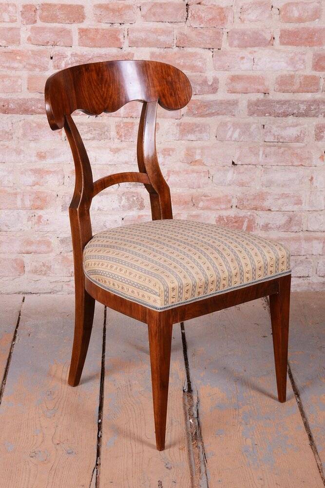 Biedermeier Chairs in Walnut, Austria, 1830s, Set of 8