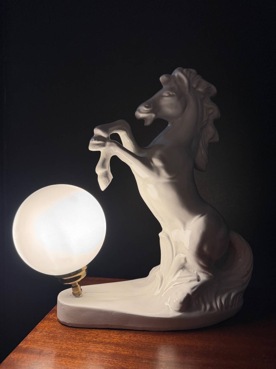 White horse lamp from the 1970s.