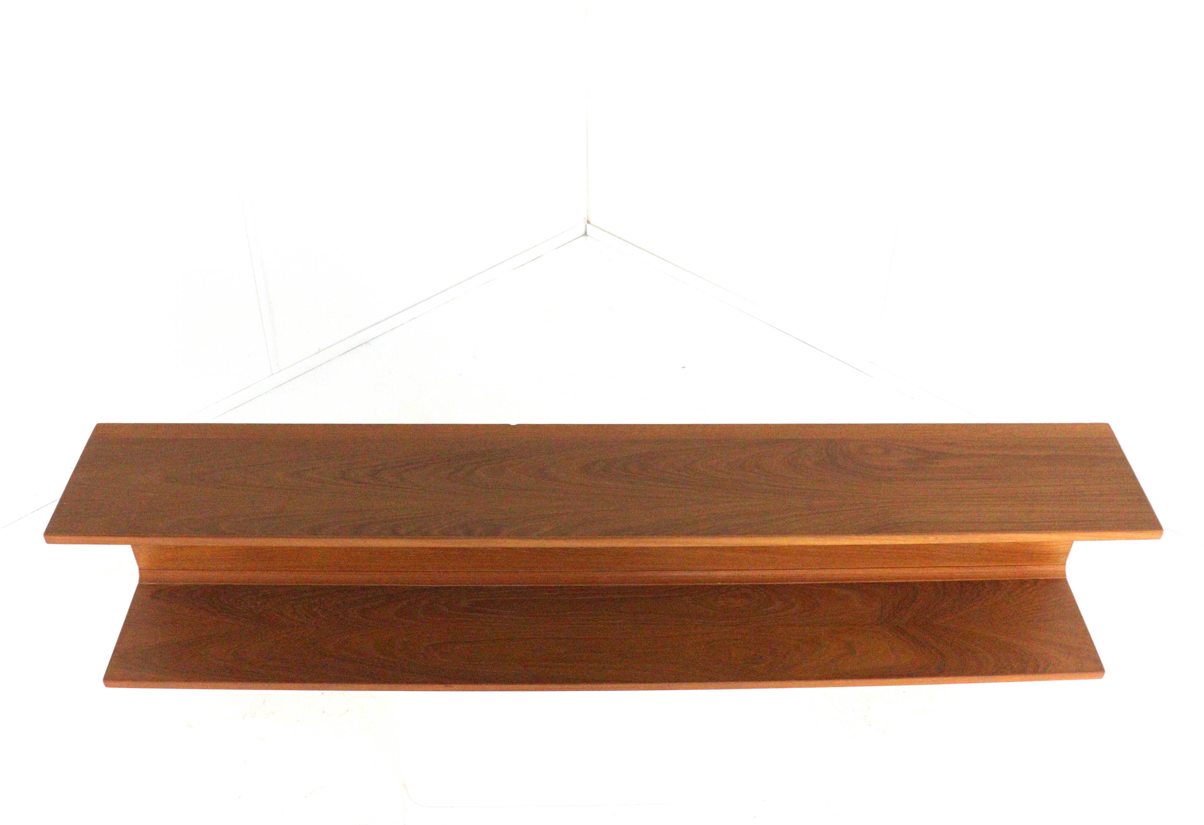 J. Viby for Pedersen & Hansen teak wall shelf