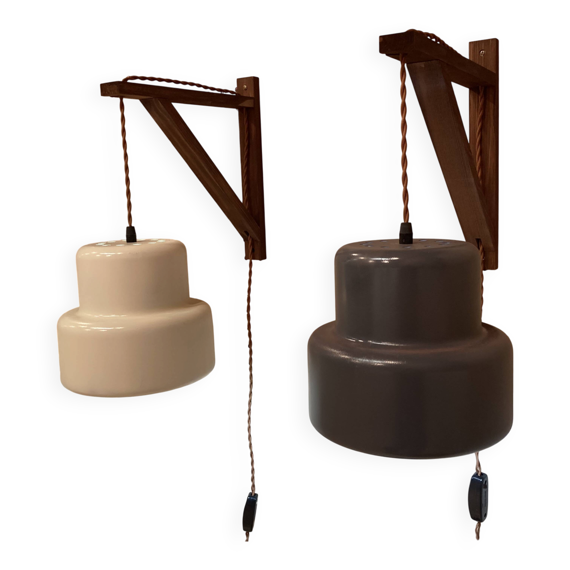 PAIR OF MODULAR WALL LIGHTS "JO HAMMERBORG" 1950.