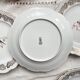 6 Small vintage plates in gold white porcelain Bavaria bird motif