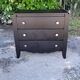 Chest of drawers of the 40s lacquered black 3 drawers