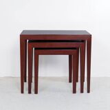 Mahogany Nesting Tables by Severin Hansen for Haslev Møbelsnedkeri, 1960s, Set of 3