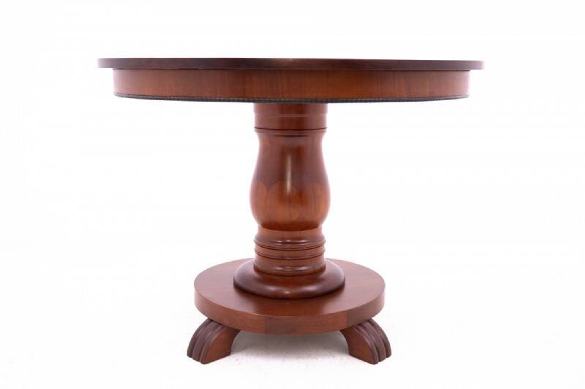 Antique round-top table from Northern Europe, around 1900. After renovation.