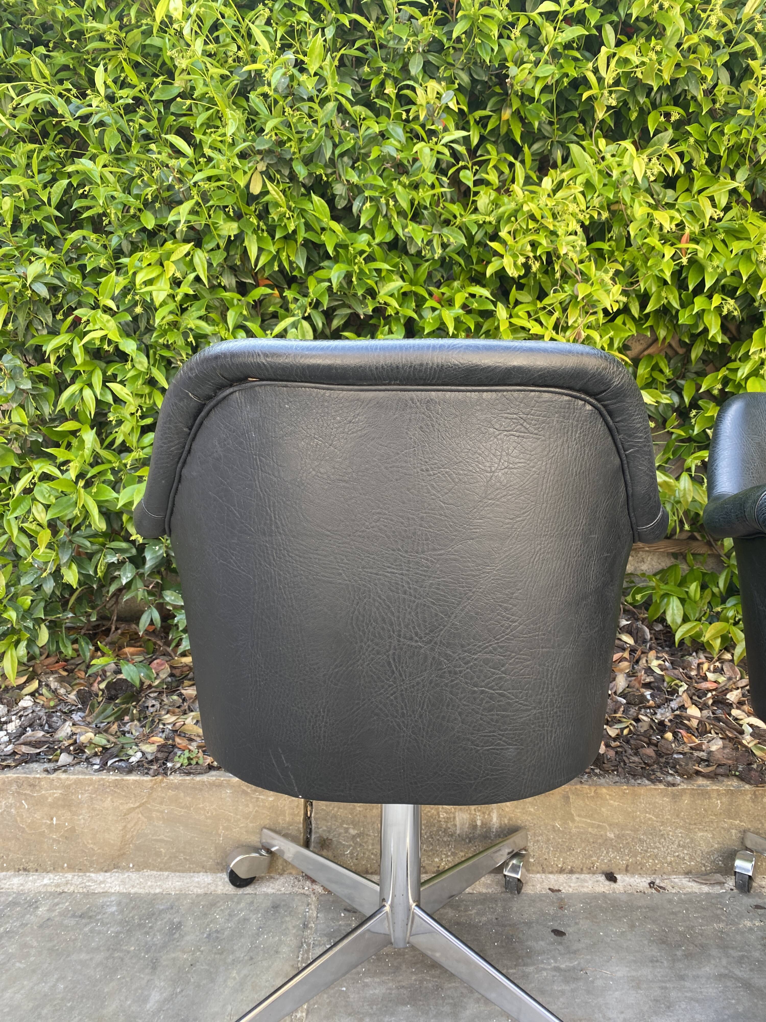 Pair of swivel armchairs 1960s Slovenia