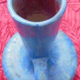 Ceramic Vase Pierrefonds stoneware Art Deco, signed with VERY LARGE SIZE HELMET!