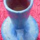 Ceramic Vase Pierrefonds stoneware Art Deco, signed with VERY LARGE SIZE HELMET!