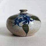Ceramic bud vase with floral decoration