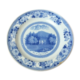 Assiette en faïence de Gien vue de Pays de Galles