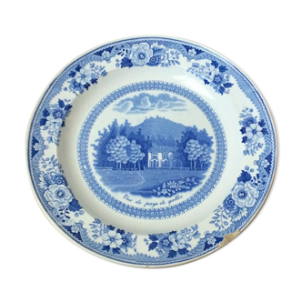 Gien earthenware plate seen from Wales