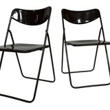 Vintage Ted Folding chairs Niels Gammelgaard for Ikea - Set of four - in Dark Brown