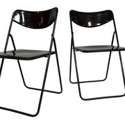Vintage Ted Folding chairs Niels Gammelgaard for Ikea - Set of four - in Dark Brown