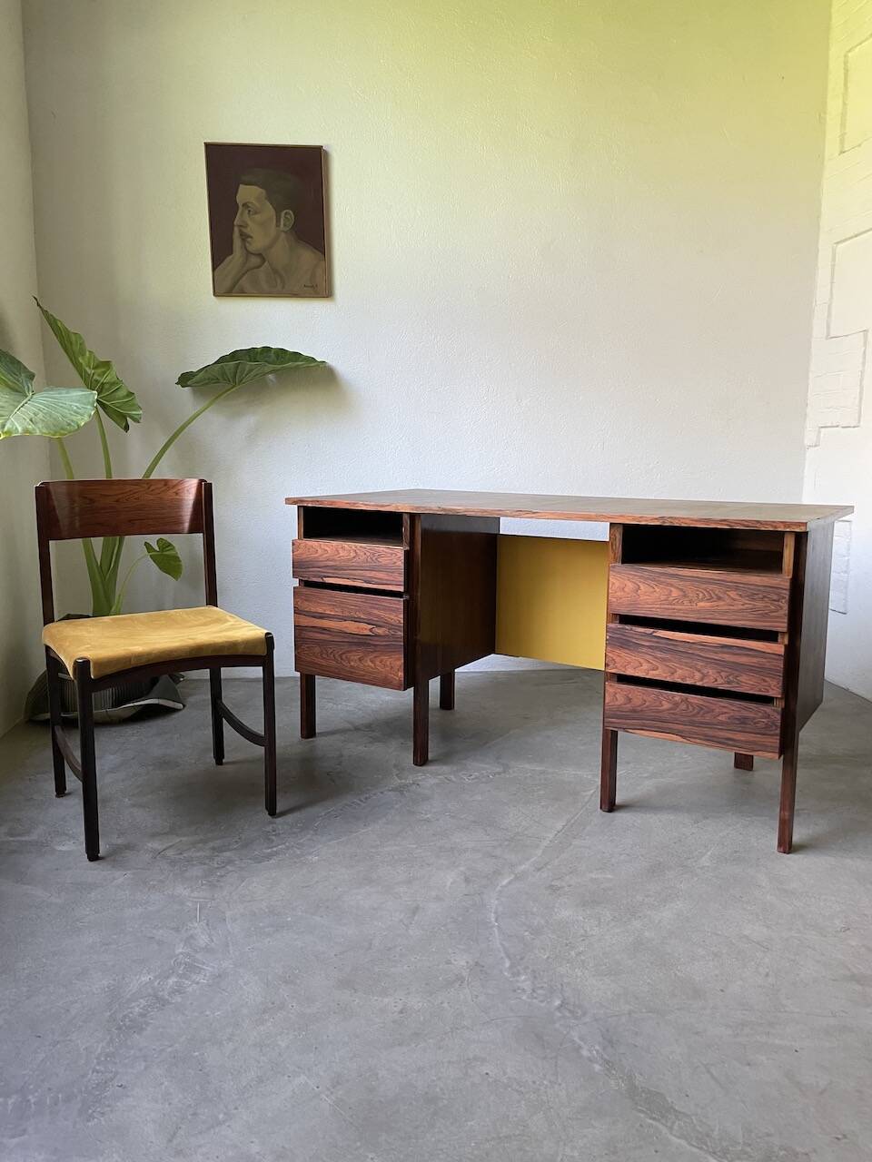 Desk and its Scandinavian rosewood chair