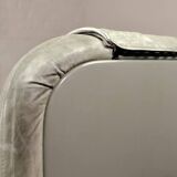 Eye-Catching Italian Grey Leather Lounge Chair by Ammanati & Vitello, 1970s