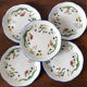Lot dessert plates Birds of Pardadis Gien