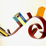 Curved wall shelf, Bookworm type