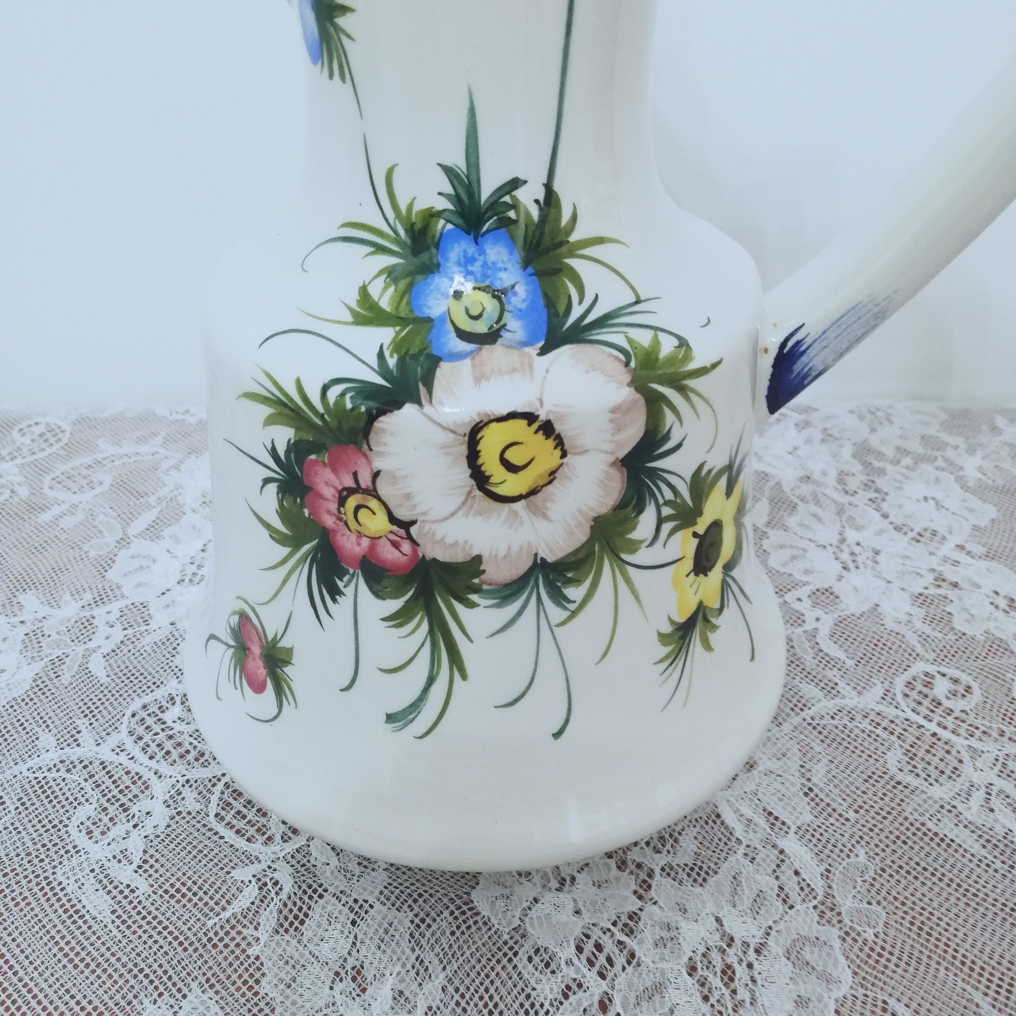 Pitcher vase in Italian earthenware