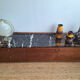 AMPM Noham TV unit, walnut sideboard with amber marble.
