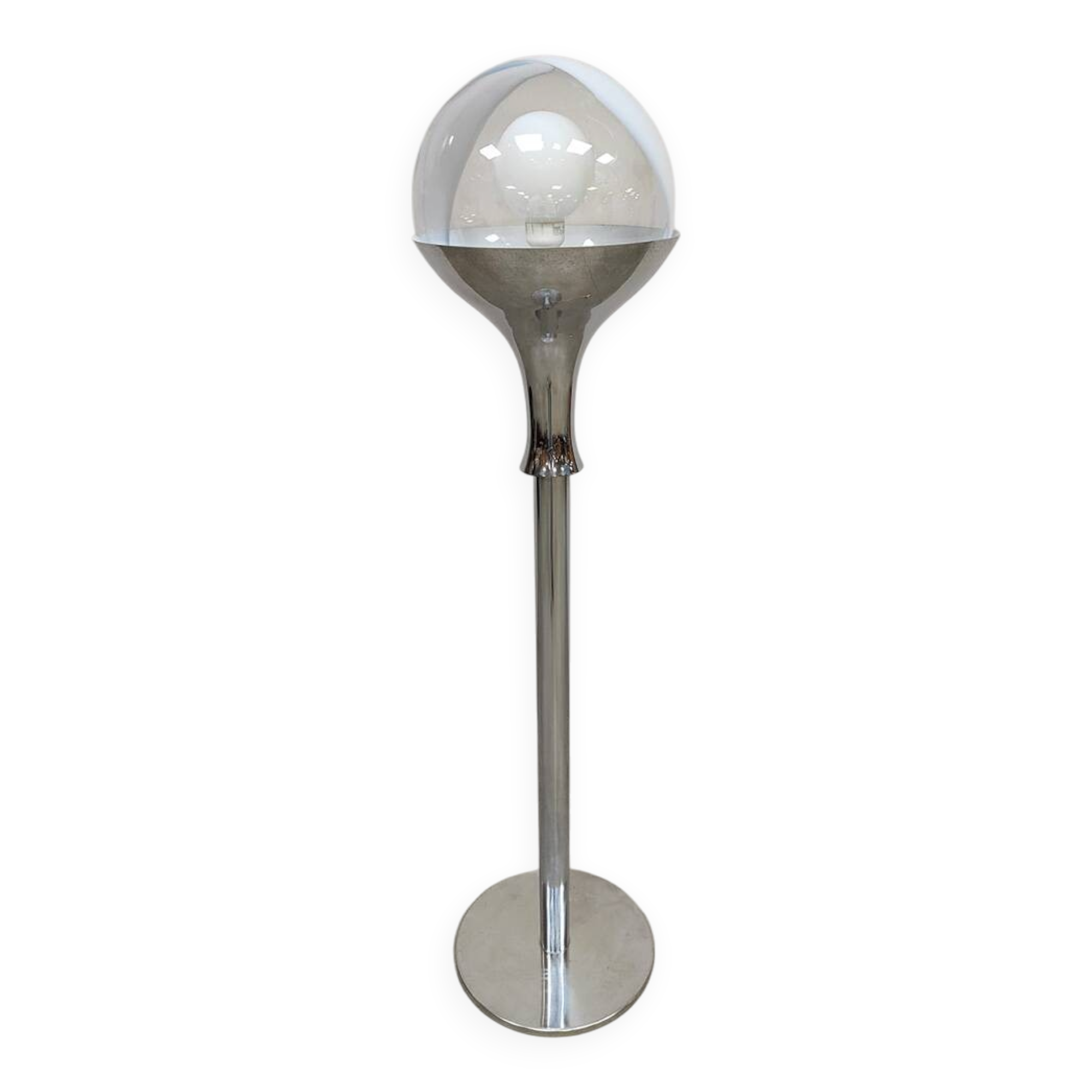 Italian design Murano glass globe floorlamp vintage Targetti 1960