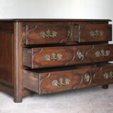 Wooden chest of drawers with 4 drawers in Louis XV style
