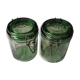 Lot 2 jars green Solidex 1/2 L glass