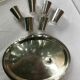 Silver Metal Liquor Service. tray and 6 cups