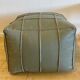 Grey leather pouf