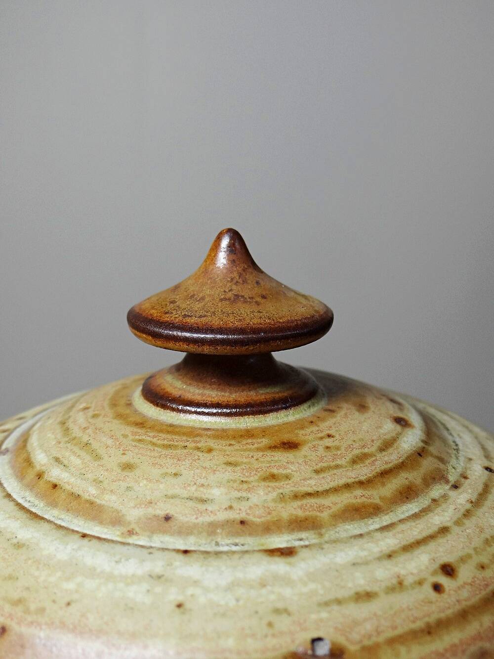 Glazed stoneware pot, Prudhomme La Borne vintage 60s-70s