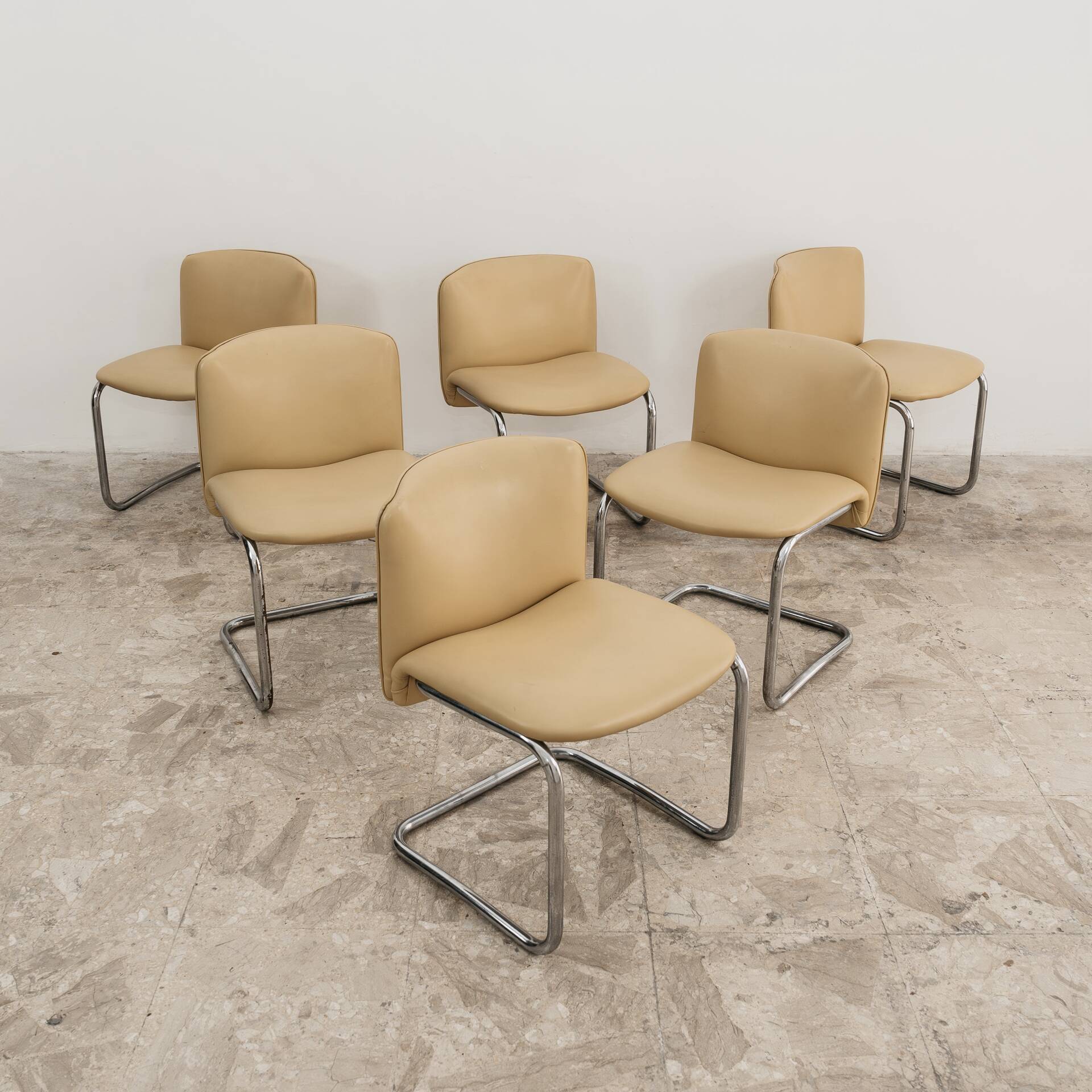 Set Da 6 Poltroncine Design Bauhaus Anni 70 Vintage Modernariato