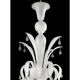 White Venetian “Ca’ Rezzonico” Murano Glass Chandelier with Clear Glass